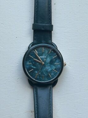 Fossil Tailor Womens 35mm Teal Dial watch